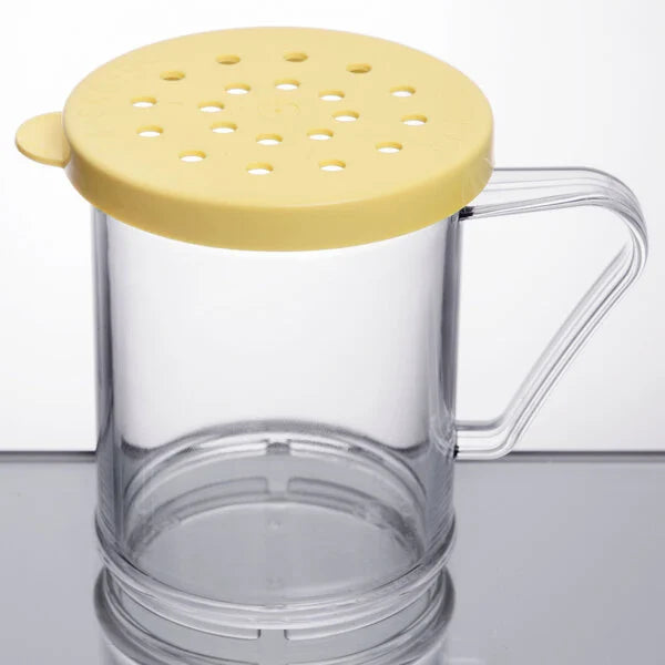 Cambro Camwear® 10 oz. Polycarbonate Shaker w/ Yellow Lid for Cheese