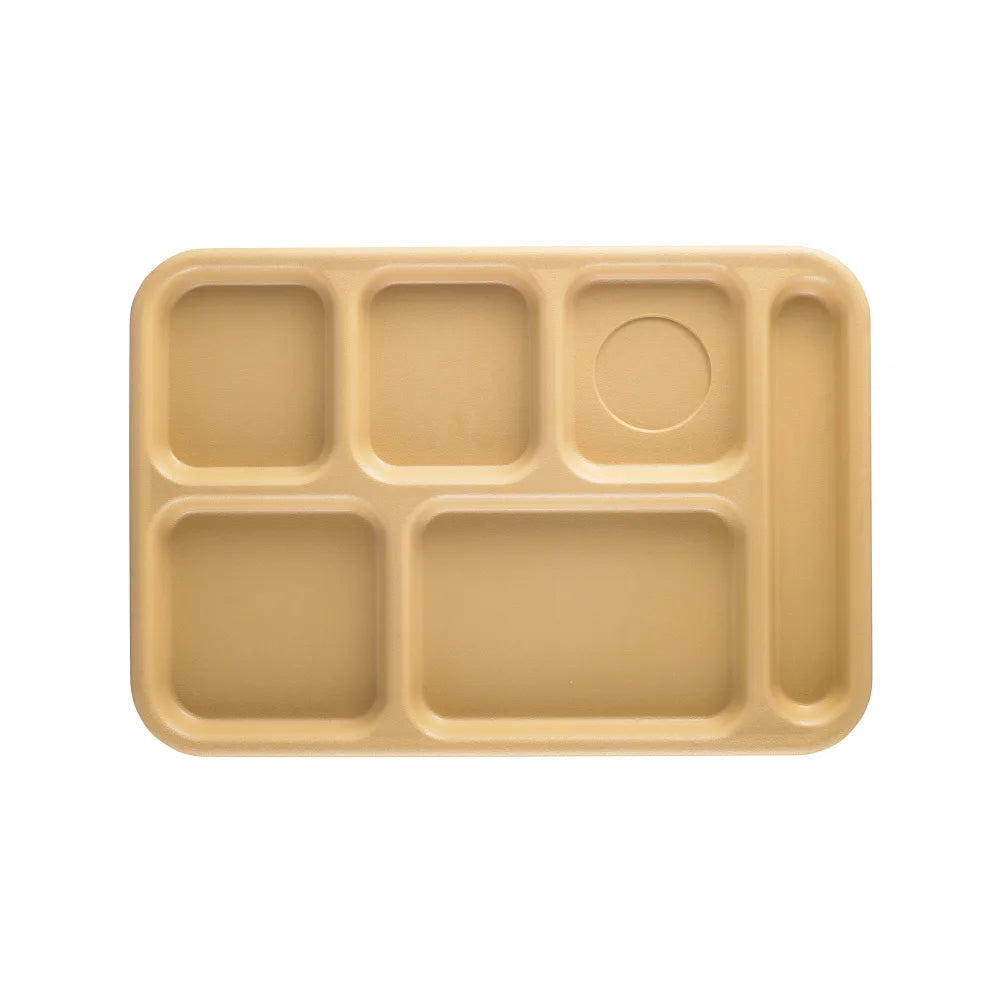6 COMPARTMENT TRAY, TAN