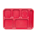 6 COMPARTMENT TRAY, RED