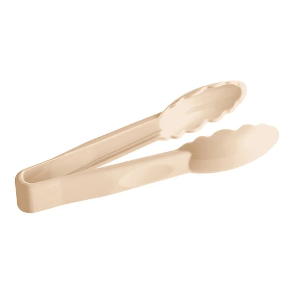 CAMBRO Lugano 6" Beige Scallop Grip Tongs