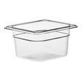 CAMBRO Camwear® 1/6 Size Clear Polycarbonate Food Pan - 4" Deep