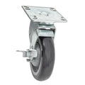 KROWNE Universal Plate Caster Set w/ 5" Wheel, 3 1/2 x 3 1/2"