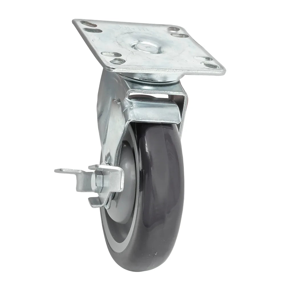 KROWNE Universal Plate Caster Set w/ 5" Wheel, 3 1/2 x 3 1/2"
