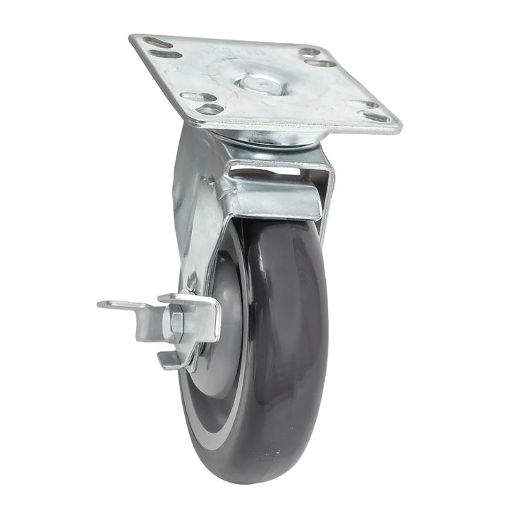 KROWNE Universal Plate Caster Set w/ 5" Wheel, 3 1/2 x 3 1/2"