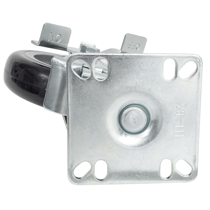 KROWNE Universal Plate Caster Set w/ 5" Wheel, 3 1/2 x 3 1/2"