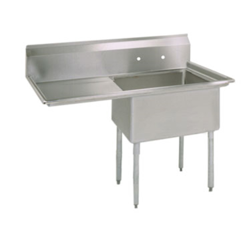 BK Resources BKS-1-1620-12-18L Sink, one compartment, 18" drainboard on left