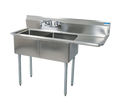 BK Resources BKS-2-1620-12-18R Sink, two compartment, 52-1/2"W x 25-13/16"D x 43-3/4"H