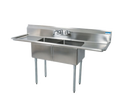 BK Resources BKS-2-20-12-18T Sink, two compartment, 76"W x 25-13/16"D x 43-3/4"H