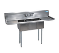 BK Resources BKS-3-1014-10-15T Convenience Store Sink, three compartment, 60"W x 19-13/16"D x 39-3/4"H