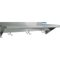 BK Resources BKWS-1630-PR Premium Overshelf, wall mount with pot rack, 30"W x 16"D