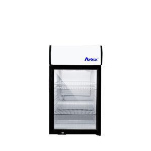 ATOSA CTD-3S — Countertop Glass Door Merchandiser Cooler with Lighted Header (4.6 cu ft)