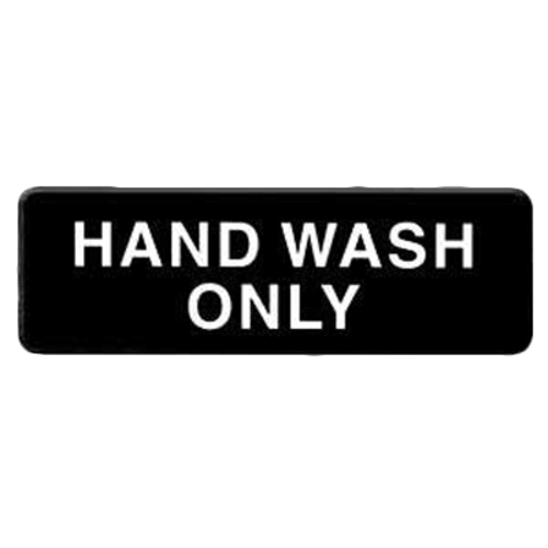 Thunder Group PLIS9333BK Information Symbol Sign, 9" x 3", "Hand Wash Only"