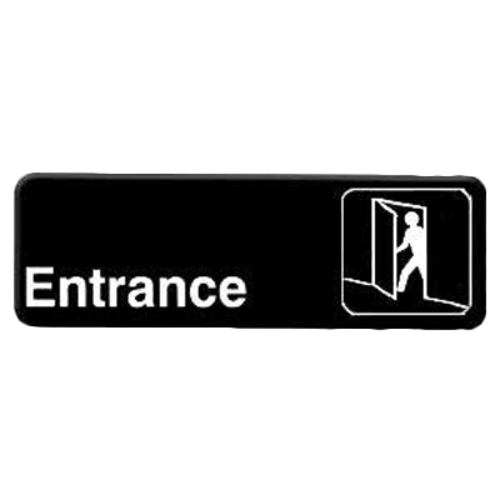 Thunder Group PLIS9310BK Information Symbol Sign, 9" x 3", "Entrance"