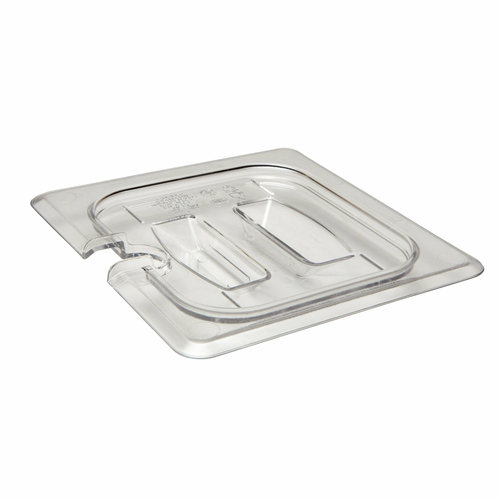 CAMBRO Camwear® Food Pan Cover, 1/6 size, notched, with handle