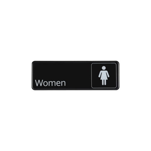 CAC SCE3-WO27 Compliance Sign, English, 9" x 3"H, "Women"