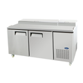 ATOSA MPF8202GR Refrigerated Pizza Prep Table, two-section