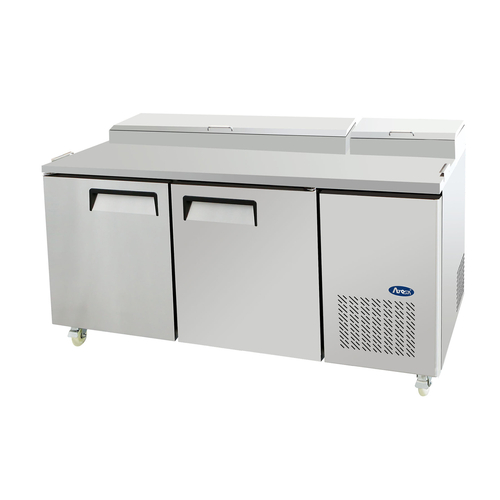 ATOSA MPF8202GR Refrigerated Pizza Prep Table, two-section