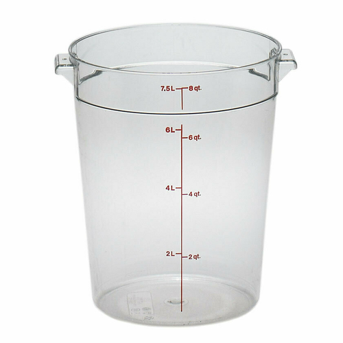 CAMBRO Camwear® Storage Container, round, 8 qt.