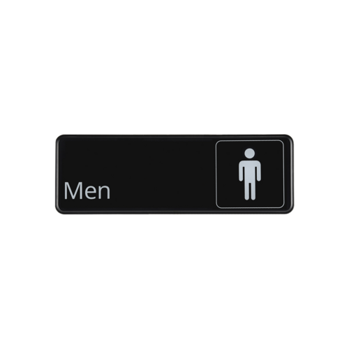CAC SCE3-MN26 Compliance Sign, English, 9" x 3"H, "Men"