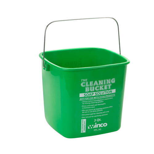 Winco PPL-3R 3 qt. Cleaning Bucket, red