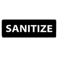 Thunder Group PLIS9340BK Information Symbol Sign, 9" x 3", "Sanitize"