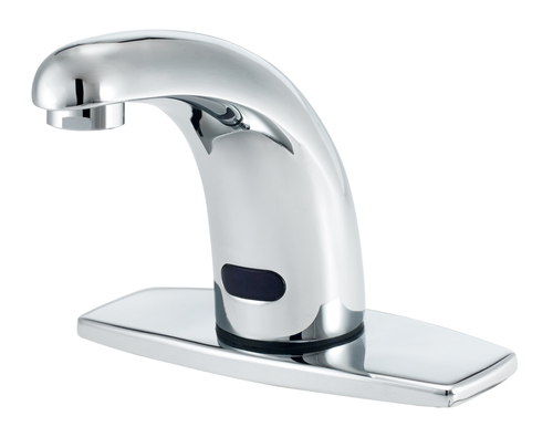 KROWNE Royal Series Electronic Faucet, deck mount, fixed spout, deck plate, infrared sensor, battery powered