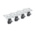 KROWNE Casters, 2" low profile with brakes (set of 4)