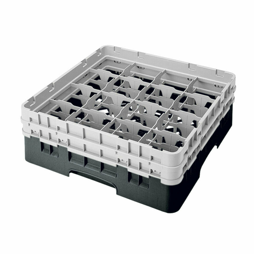 CAMBRO Camrack® Glass Rack, with (2) soft gray extenders, full size