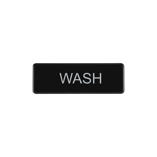 CAC SCE3-WS07 Compliance Sign, English, 9" x 3"H, "Wash"