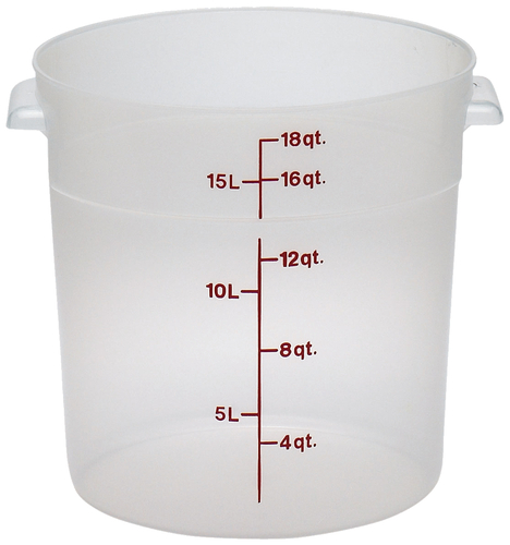 CAMBRO Storage Container, round, 18 qt.