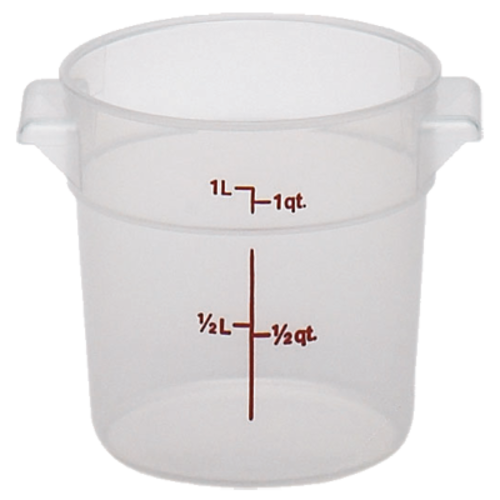 CAMBRO Storage Container, round, 1 qt.