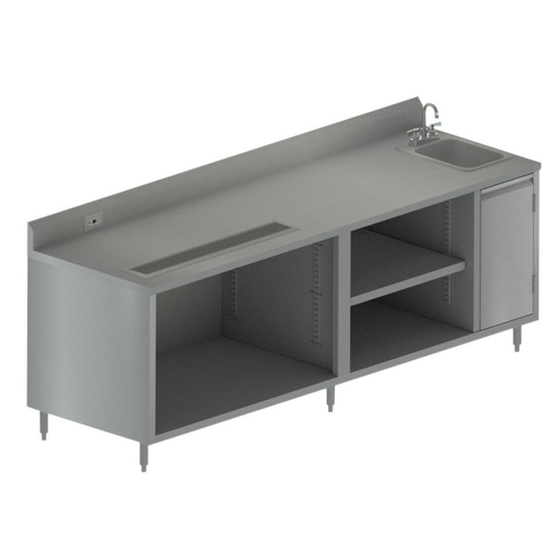 BK Resources BEVT-3096R Beverage Table, 96W x 30D