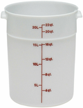 CAMBRO Storage Container, round, 22 qt.