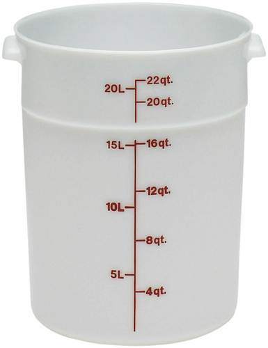 CAMBRO Storage Container, round, 22 qt.