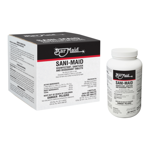 DIS-207 Bar Maid® Quaternary Sanitizer/Disinfectant Tablets