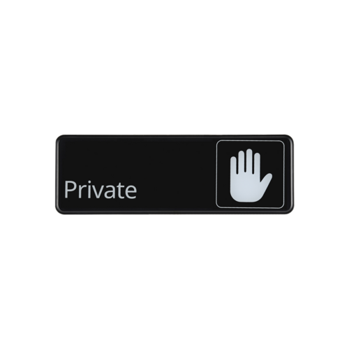 CAC SCE3-PV03 Compliance Sign, English, 9" x 3"H, "Private"