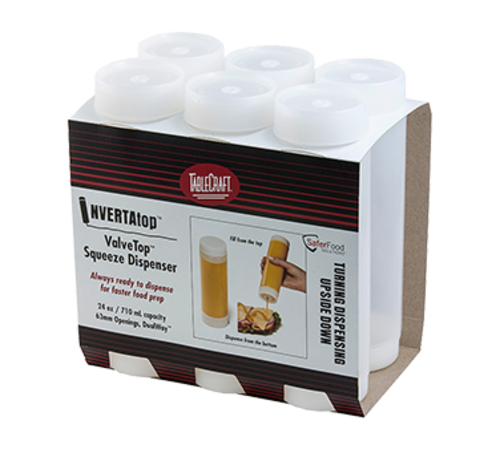 TableCraft C24SV Invertatop™ Squeeze Bottle, 24 oz. (6 pack)