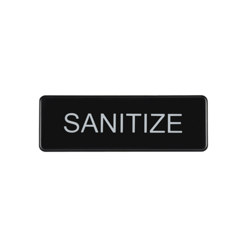 CAC SCE3-SZ09 Compliance Sign, English, 9" x 3"H, "Sanitize"