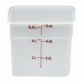 Cambro CamSquares® 6 Qt. White Square Polyethylene Food Storage Container