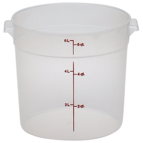 CAMBRO Storage Container, round, 6 qt.