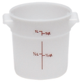 CAMBRO Storage Container, round, 1 qt.