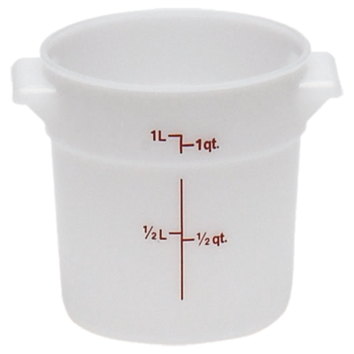 CAMBRO Storage Container, round, 1 qt.