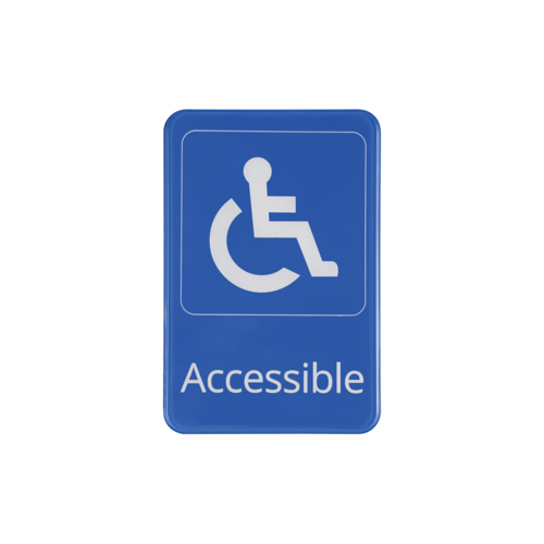 CAC SCE9-AC06 Compliance Sign, English, 6" x 9"H, "Accessible"