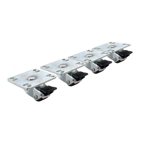 KROWNE Casters, 1" Ultra low profile with brakes (set of 4)