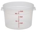 CAMBRO Storage Container, round, 12 qt.
