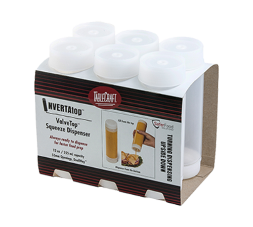 TableCraft C12SV Invertatop™ Squeeze Dispenser, 12 oz. (6pack)