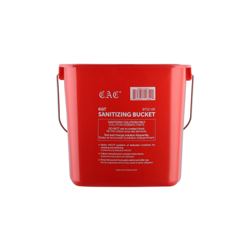 CAC BTSZ-6R Bucket, 6qt., for sanitizing