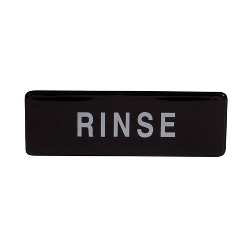 WINCO "RINSE" sign, 9" x 3" wh