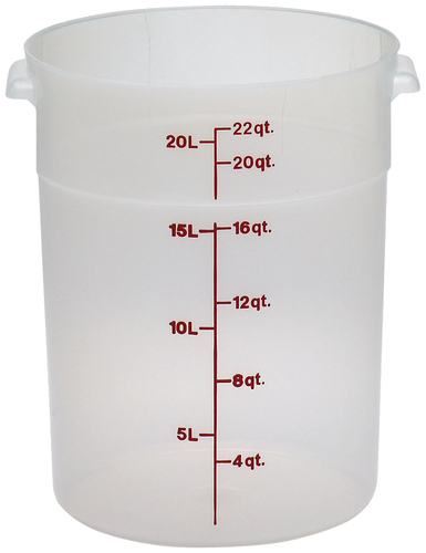 CAMBRO Storage Container, round, 22 qt.