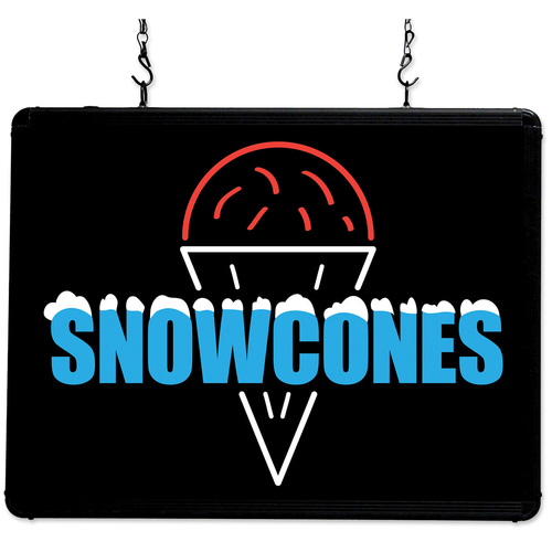 92003 Benchmark Ultra-Bright Merchandising Sign, "Snow Cones"